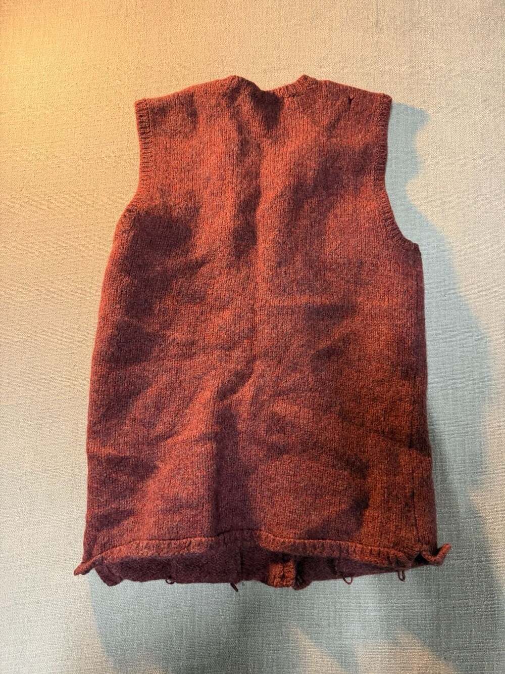 Vintage L.L. Bean 100% Pure Wool Button-Front Sweater Vest - Picture 4 of 5